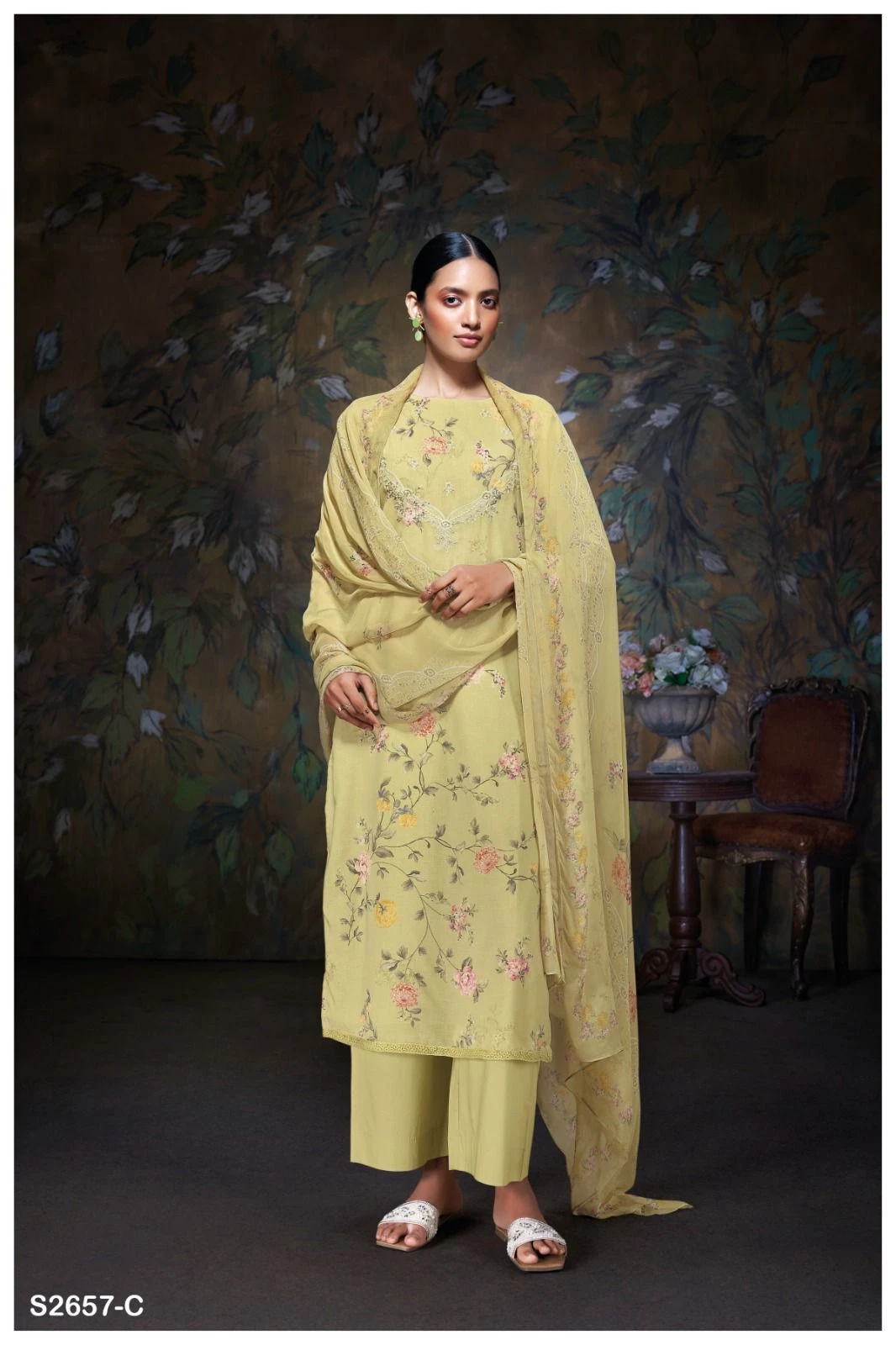 Ganga Agamya 2657 Premium Spun Linen Wholesale Fancy Salwar Suit Catalog — Wholesale Salwar Suits, Ganga wholesale from Surat - Gallery Image 3